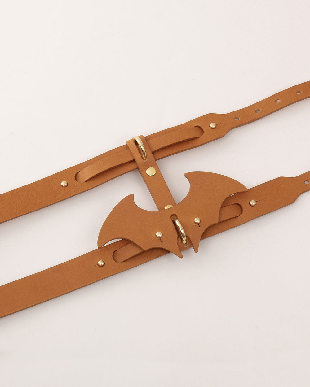 Wings · dog collar or harness · camel leather · INDÓMITO