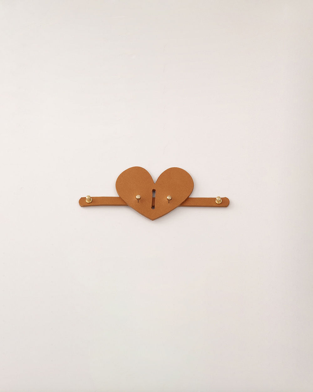 Heart dog collar or harness camel leather INDÓMITO
