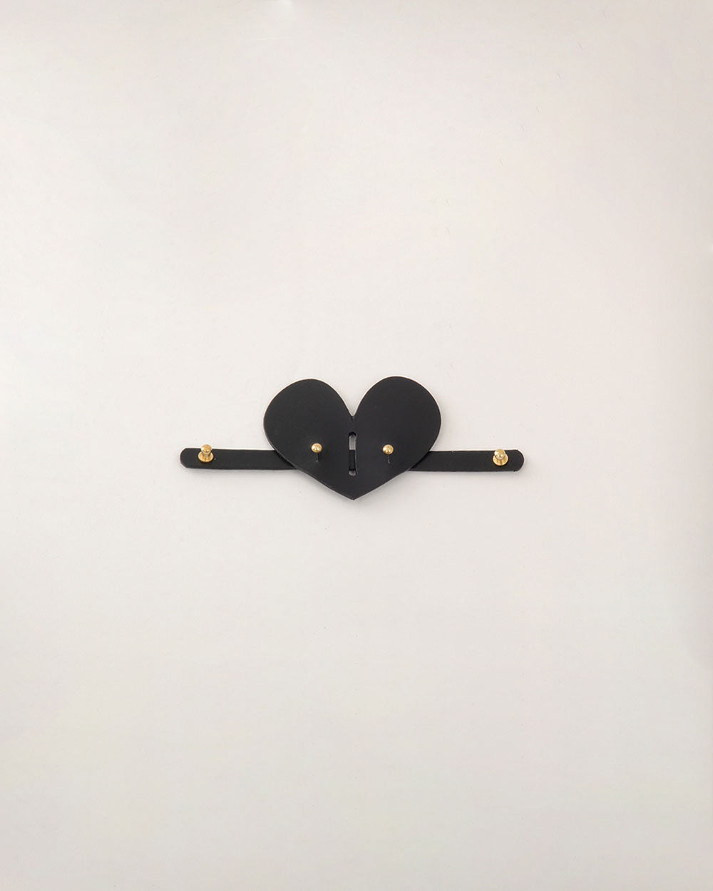 Heart dog collar or harness black leather INDÓMITO