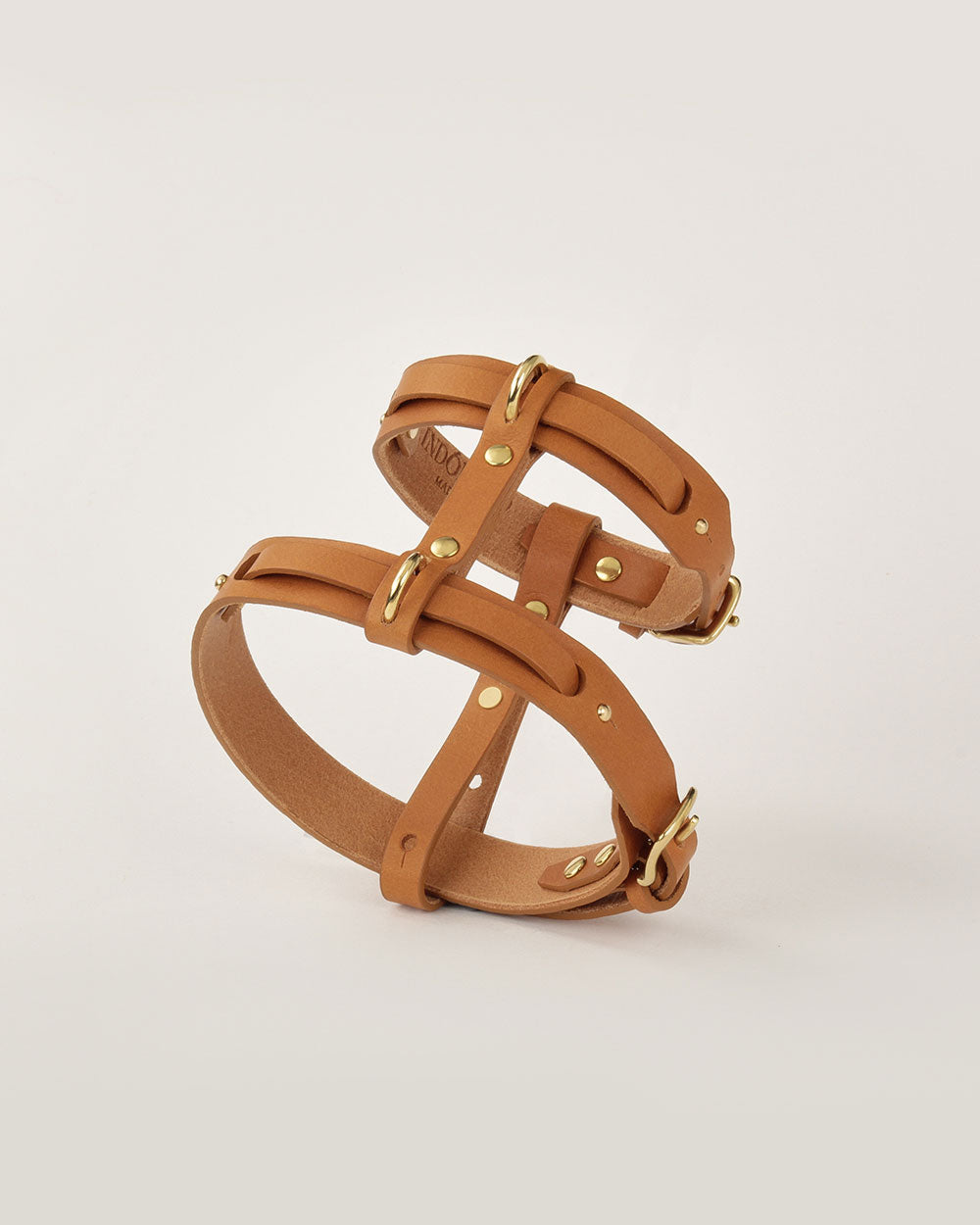 Dog harness · camel leather · INDÓMITO