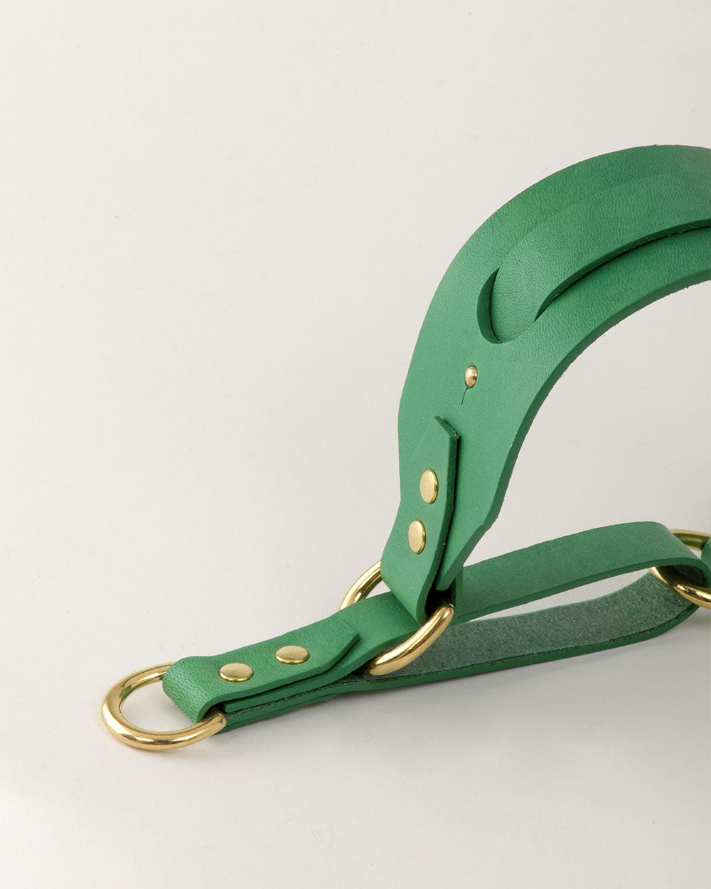 Greyhound collar · green leather · INDÓMITO