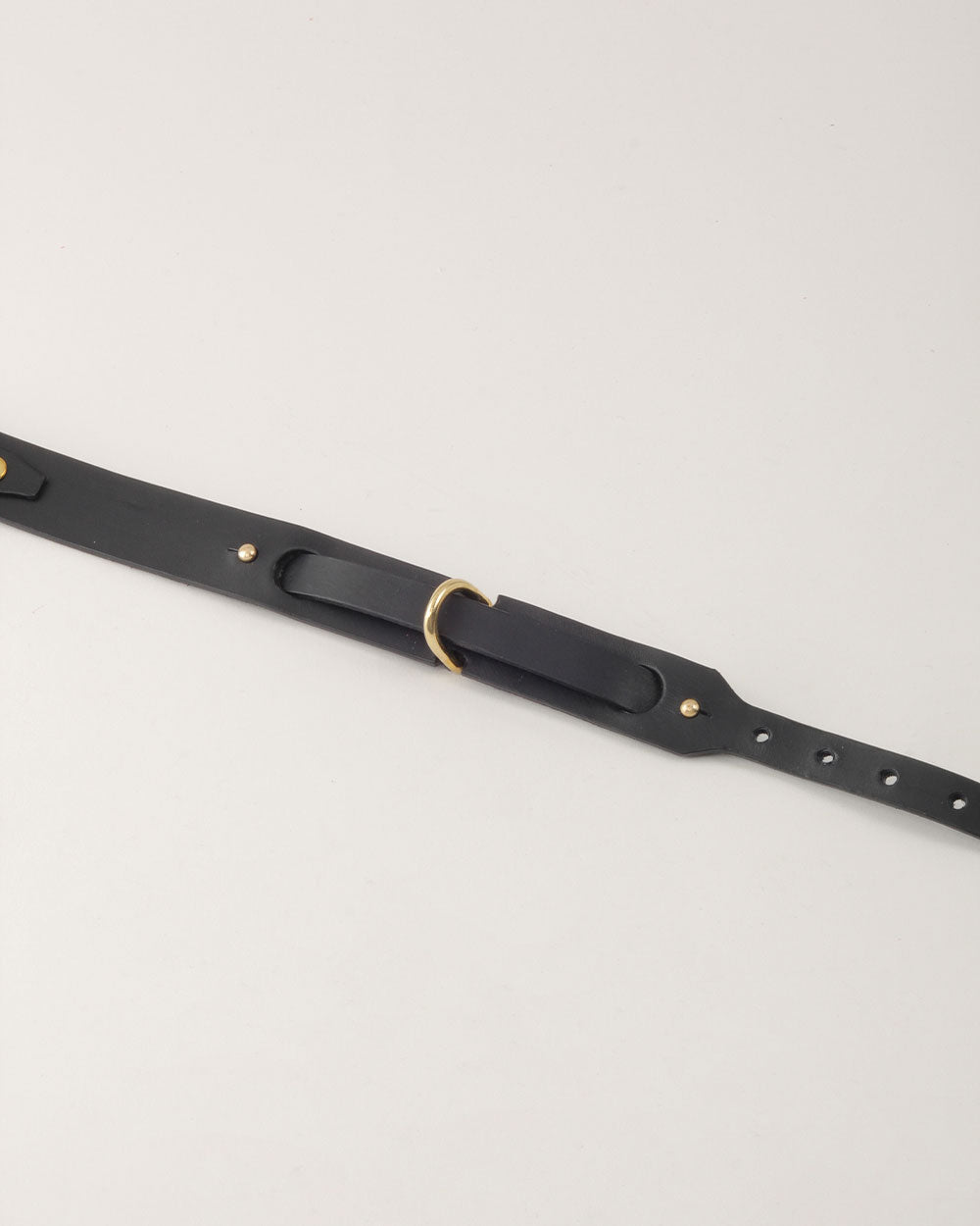 Dog collar · black leather · INDÓMITO