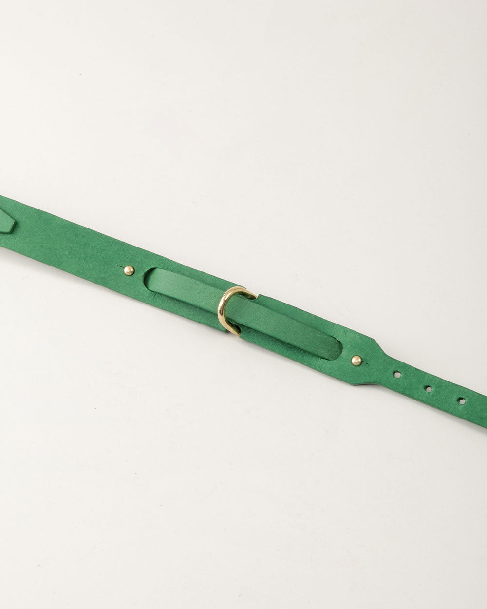 Dog collar · green leather · INDÓMITO