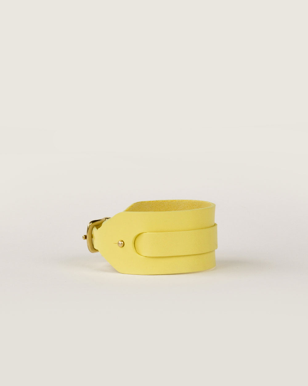 Italian greyhound collar · Whippet · yellow leather · INDÓMITO