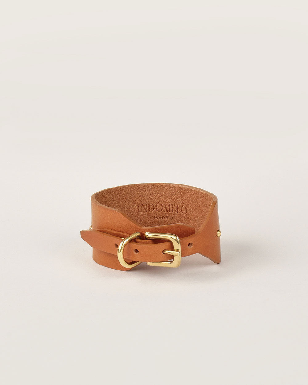Italian greyhound collar · Whippet · camel leather · INDÓMITO