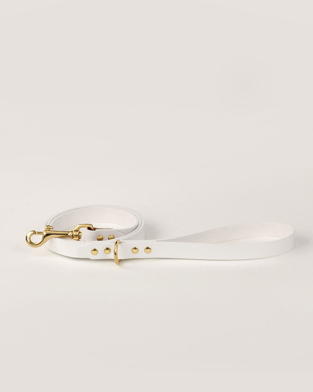 Dog leash · white leather · INDÓMITO