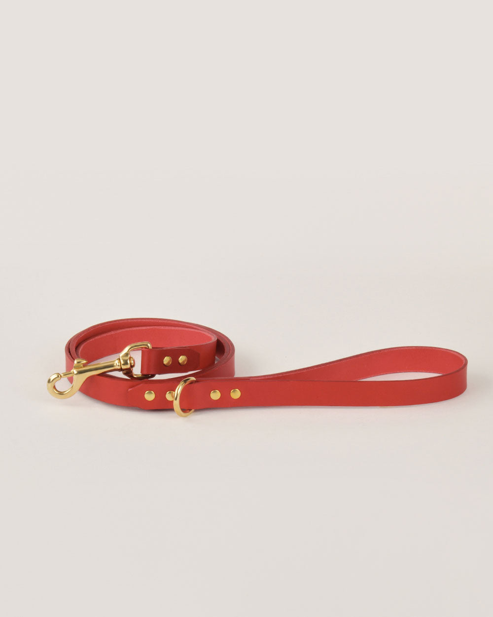 Dog leash · red leather · INDÓMITO