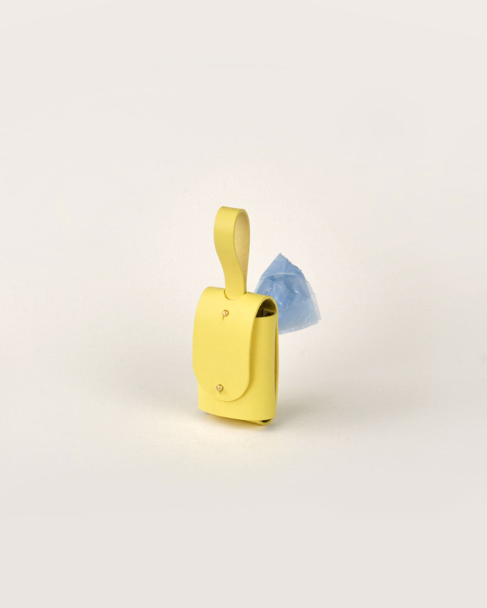 Bag holder · leather Poop Bag Dispenser · yellow · INDÓMITO