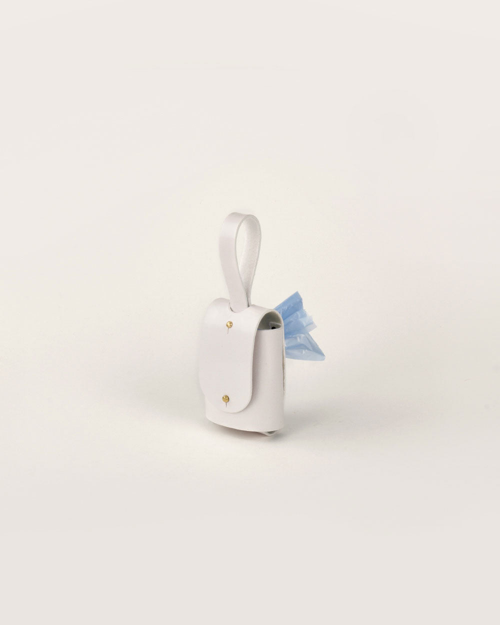 Bag holder · leather Poop Bag Dispenser · white · INDÓMITO