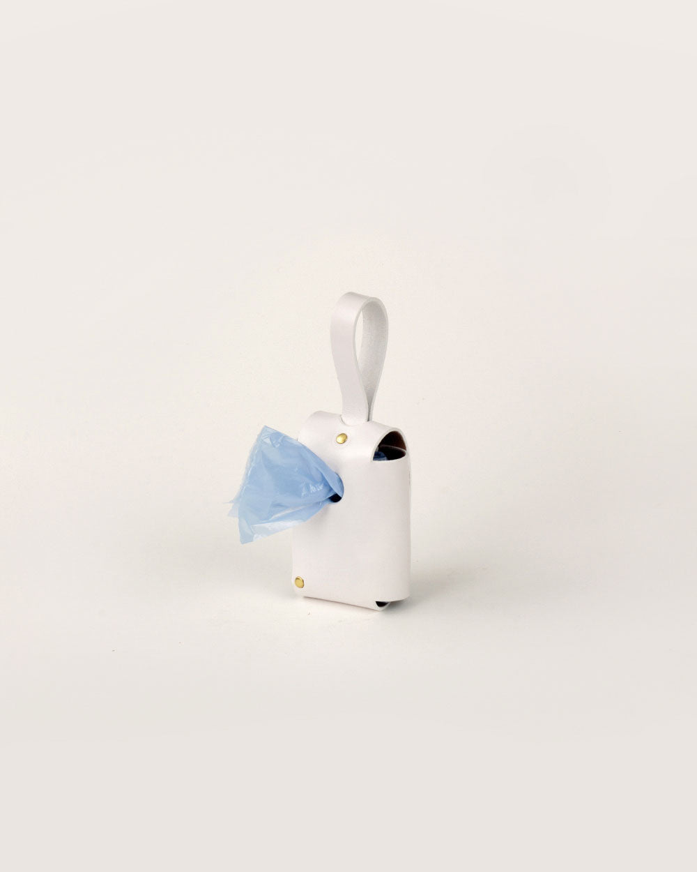 Bag holder · leather Poop Bag Dispenser · white · INDÓMITO