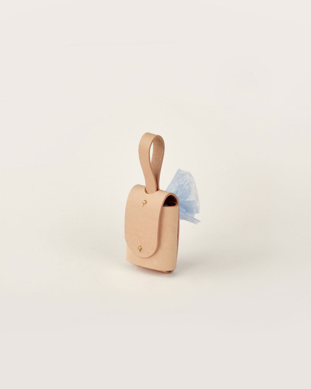 Bag holder · leather Poop Bag Dispenser · nude · INDÓMITO