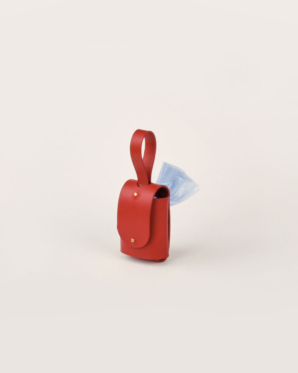 Bag holder · leather Poop Bag Dispenser · red · INDÓMITO