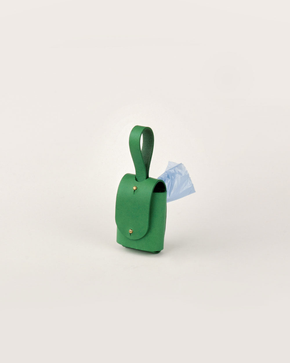 Bag holder · leather Poop Bag Dispenser · green · INDÓMITO