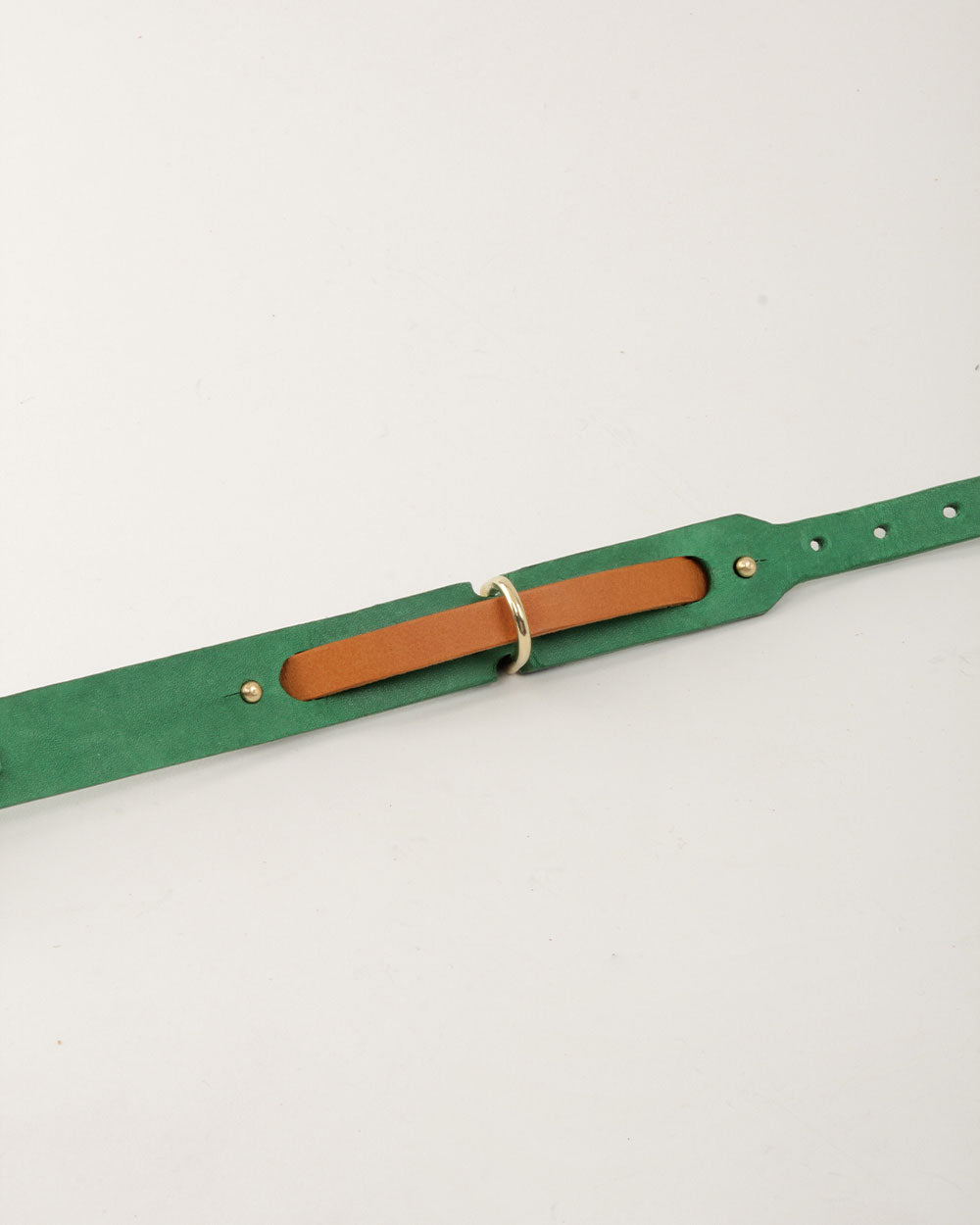 Strip · greyhound dog collar · camel leather · INDÓMITO