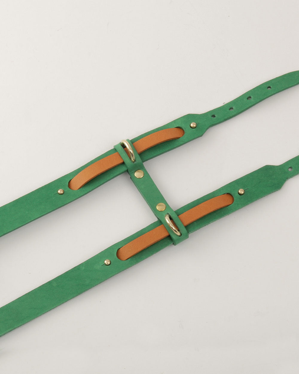 Strips · Dog harness · camel leather · INDÓMITO