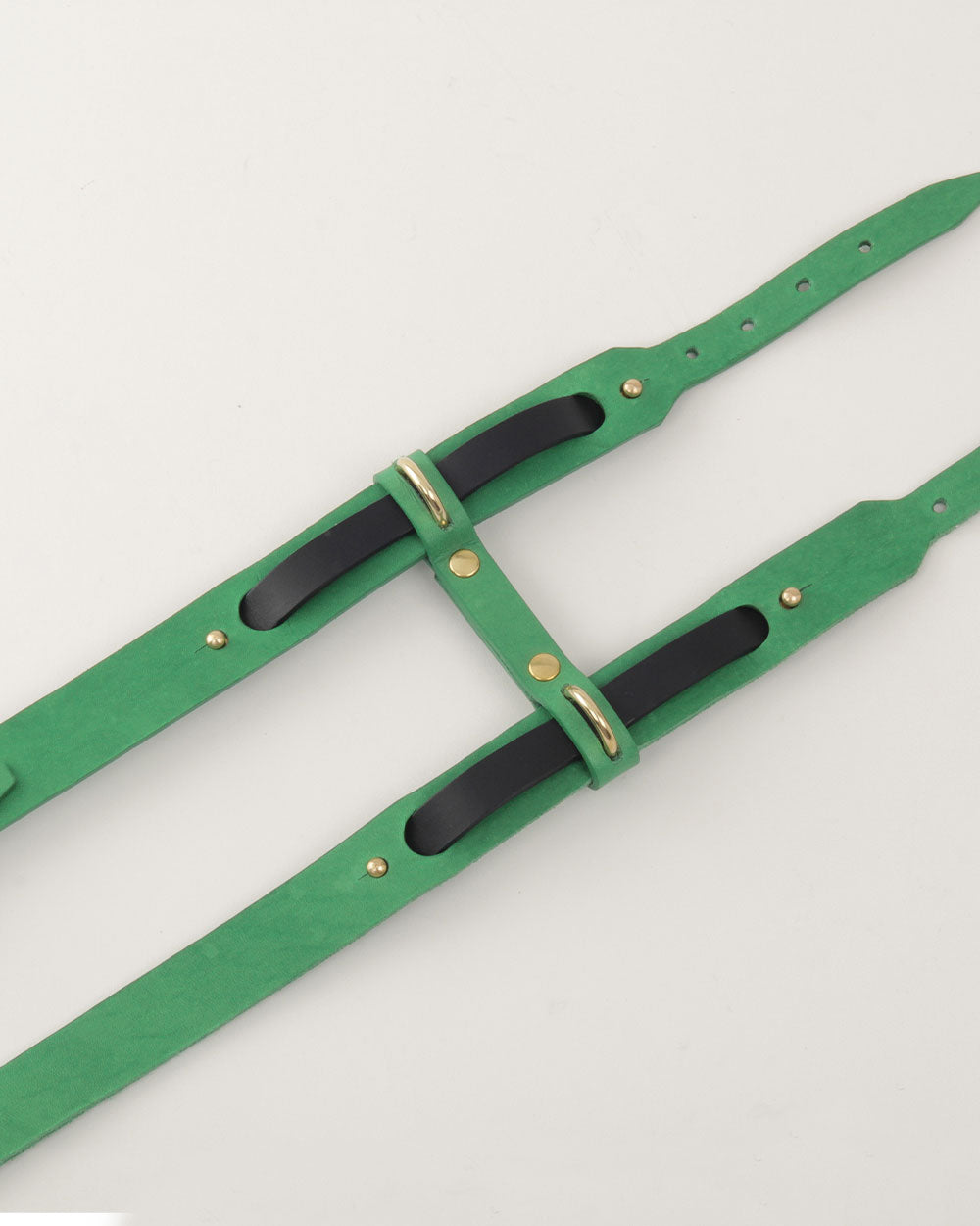 Strips · Dog harness · black leather · INDÓMITO