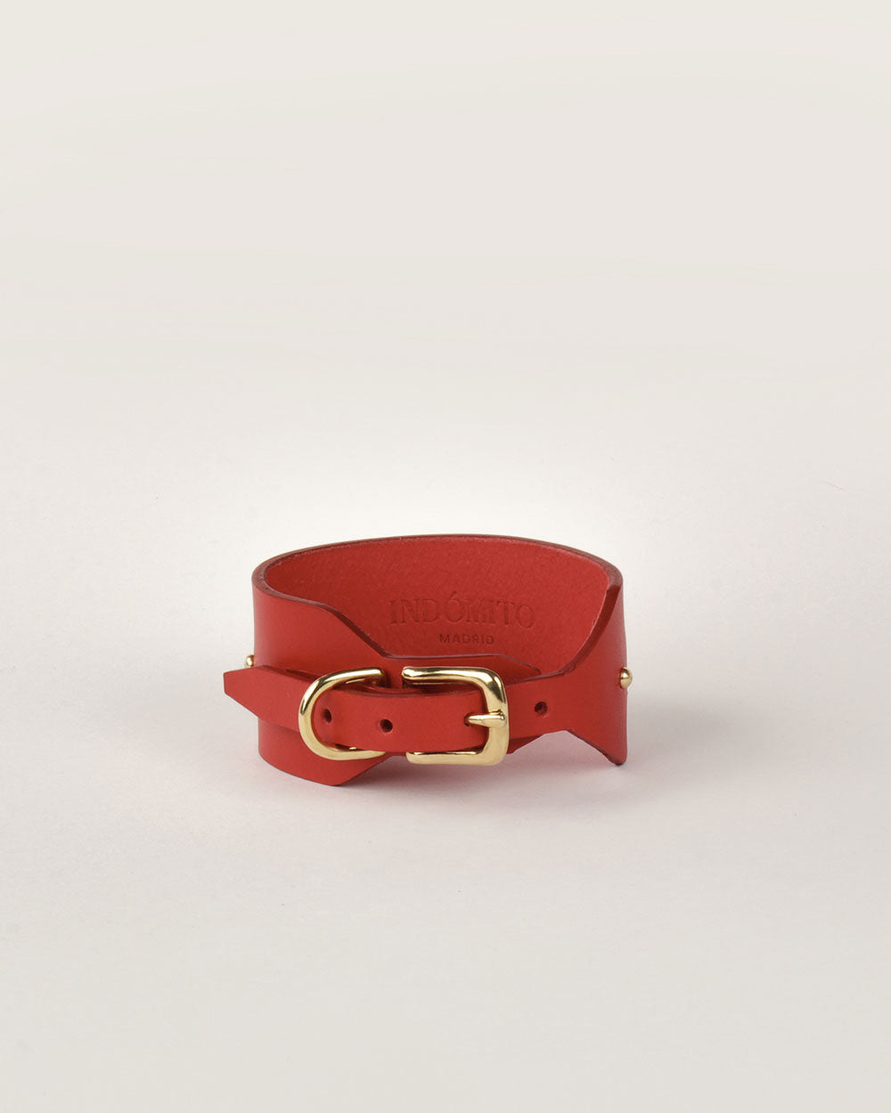 Collar galgo italiano · Whippet · cuero rojo · Indómito