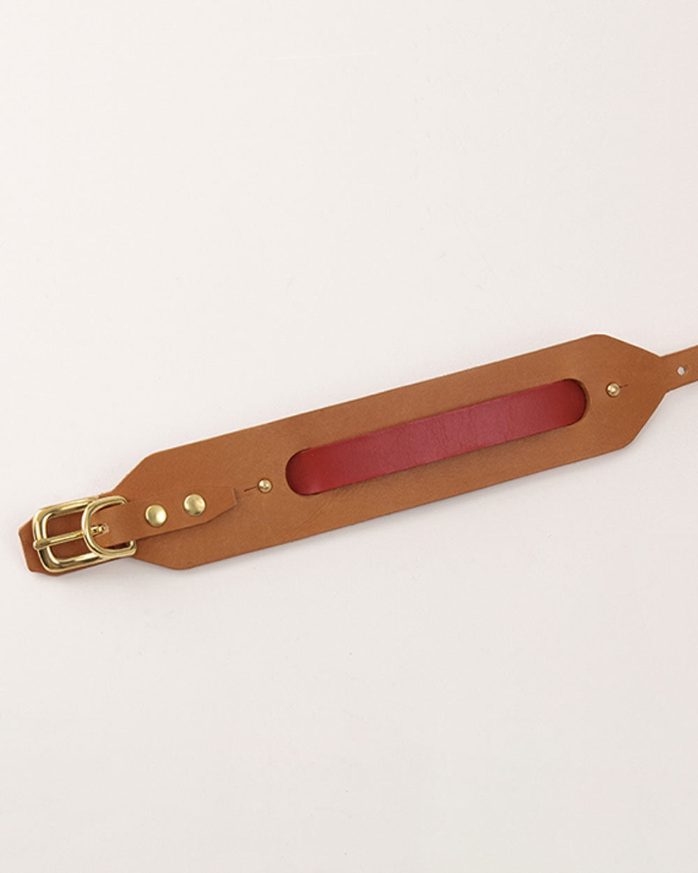 Strip · greyhound dog collar · red leather · INDÓMITO
